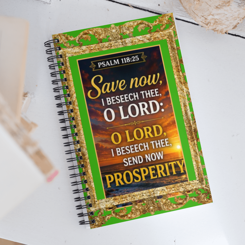 Psalm inspired spiral notebook