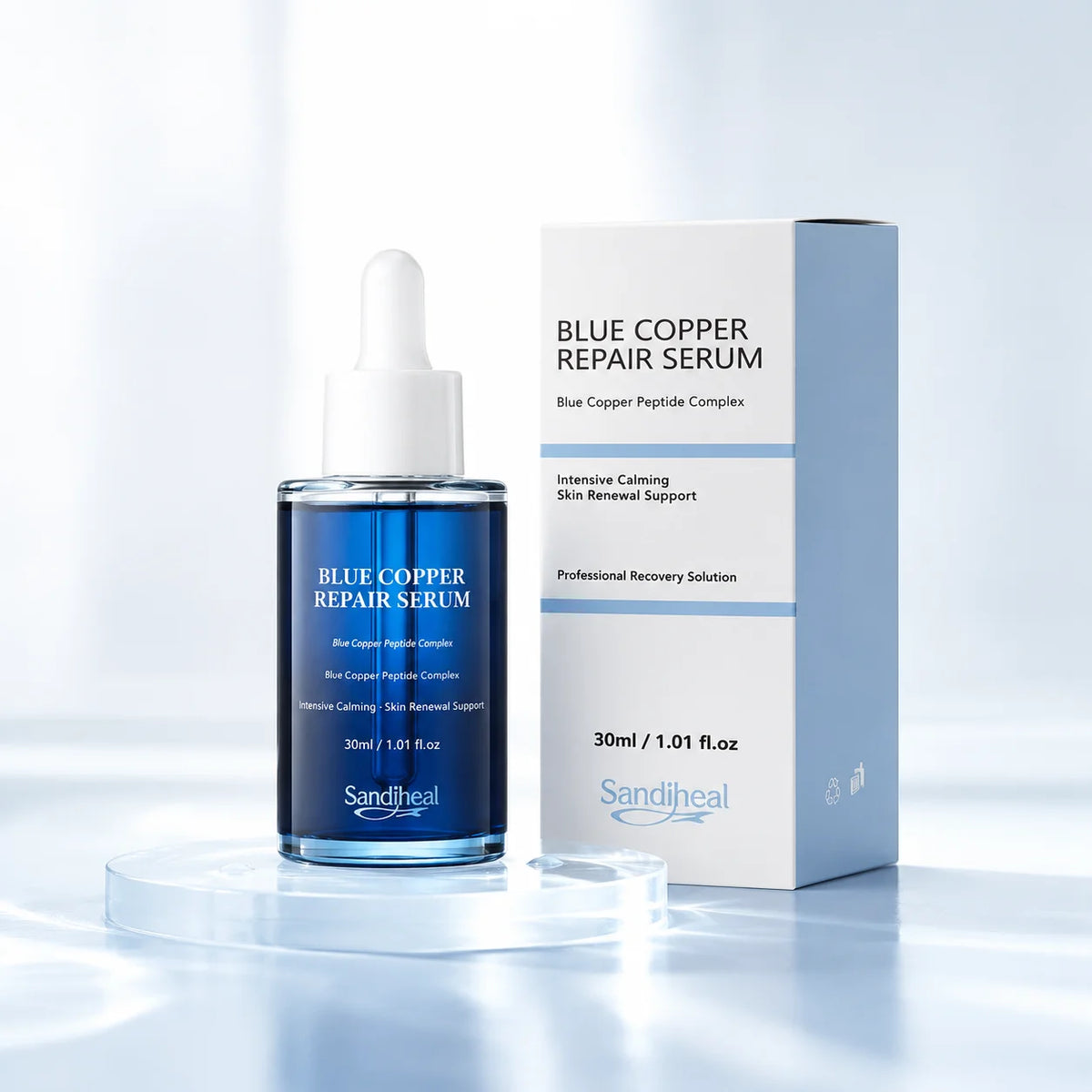 Blue Peptide Skincare Set Skin Barrier Care Facial Kit Hydrating Soothing Serum Calming Mist Toner Moisturizing Face Cream