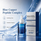 Blue Peptide Skincare Set Skin Barrier Care Facial Kit Hydrating Soothing Serum Calming Mist Toner Moisturizing Face Cream