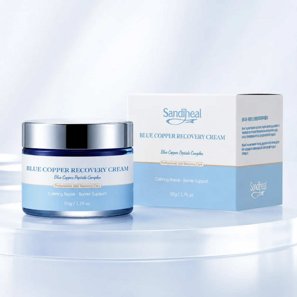 Blue Peptide Skincare Set Skin Barrier Care Facial Kit Hydrating Soothing Serum Calming Mist Toner Moisturizing Face Cream