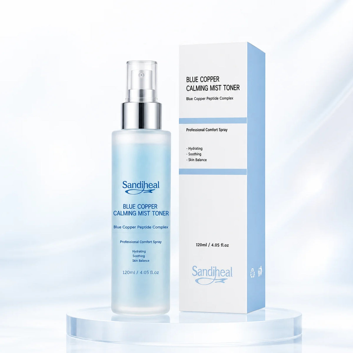 Blue Peptide Skincare Set Skin Barrier Care Facial Kit Hydrating Soothing Serum Calming Mist Toner Moisturizing Face Cream