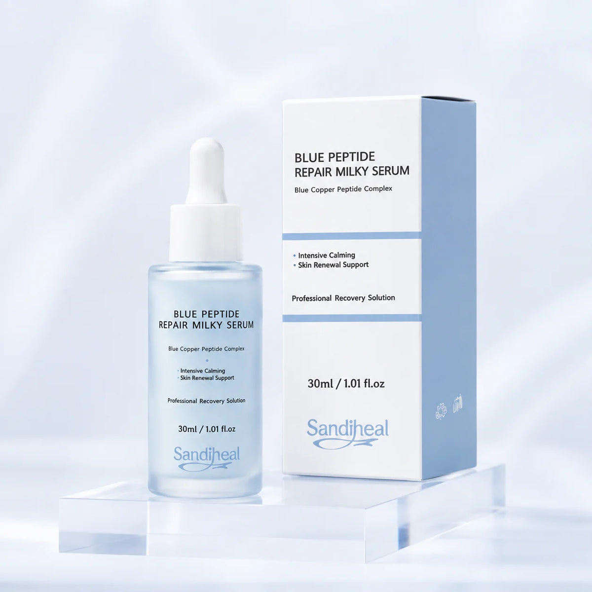 Blue Peptide Skincare Set Skin Barrier Care Facial Kit Hydrating Soothing Serum Calming Mist Toner Moisturizing Face Cream