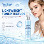 Blue Peptide Skincare Set Skin Barrier Care Facial Kit Hydrating Soothing Serum Calming Mist Toner Moisturizing Face Cream
