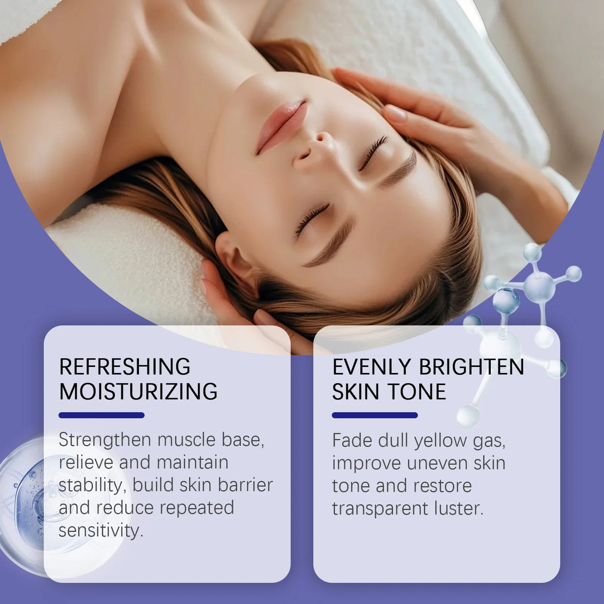 Blue Copper Peptide Serum Minimizes Pores Deep Hydration Brightening Dull Skin Firming Lifting Smooth Facial Repair Essence