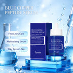 Blue Copper Peptide Serum Minimizes Pores Deep Hydration Brightening Dull Skin Firming Lifting Smooth Facial Repair Essence