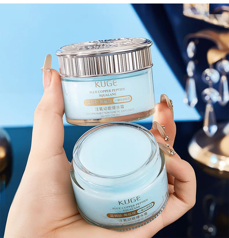 Blue Copper Peptide Collagen Firming Anti Wrinkle Face Cream Anti Aging, Repair, and Firming Daily e Moisturizing Brighten Cream