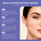 Blue Copper Peptide Serum Minimizes Pores Deep Hydration Brightening Dull Skin Firming Lifting Smooth Facial Repair Essence