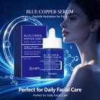 Blue Copper Peptide Serum Minimizes Pores Deep Hydration Brightening Dull Skin Firming Lifting Smooth Facial Repair Essence