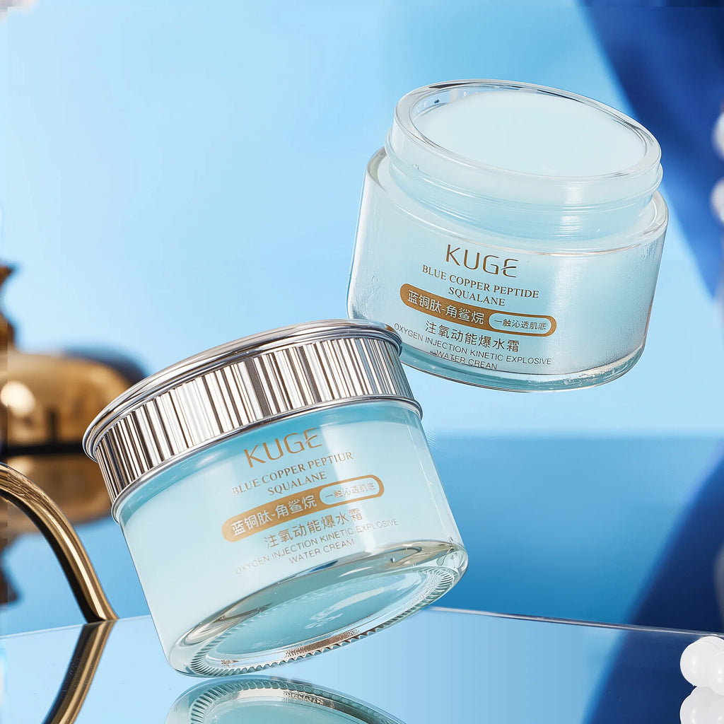 Blue Copper Peptide Collagen Firming Anti Wrinkle Face Cream Anti Aging, Repair, and Firming Daily e Moisturizing Brighten Cream