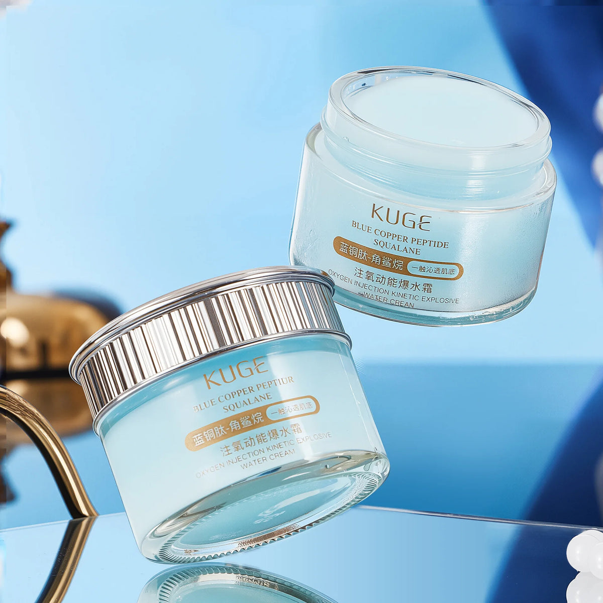 Blue Copper Peptide Collagen Firming Anti Wrinkle Face Cream Anti Aging, Repair, and Firming Daily e Moisturizing Brighten Cream