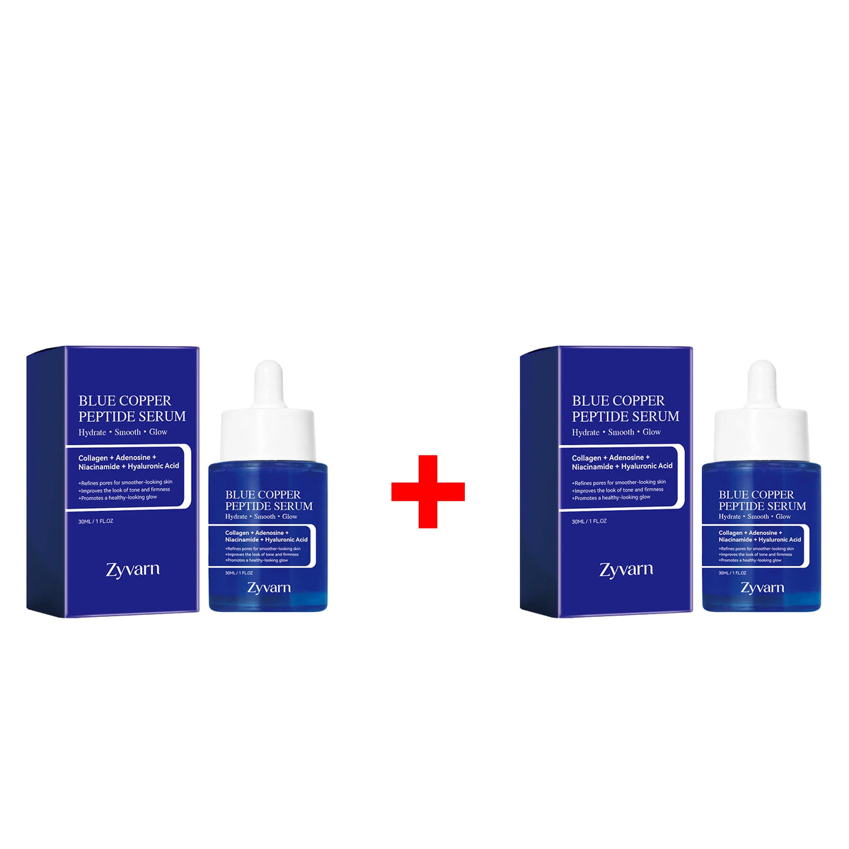 Blue Copper Peptide Serum Minimizes Pores Deep Hydration Brightening Dull Skin Firming Lifting Smooth Facial Repair Essence